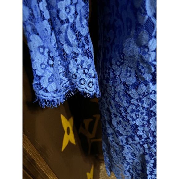 Anthropologie Overture Lace Dress Blue HD Paris Sophisticated Shift Size Small - Picture 2 of 4